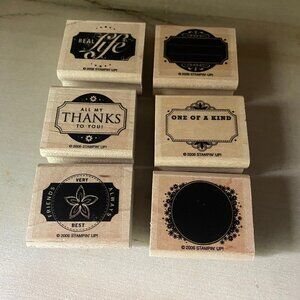Stampin Up Designer Label 6 rubber stamps diy luxury tags gratitude crafts